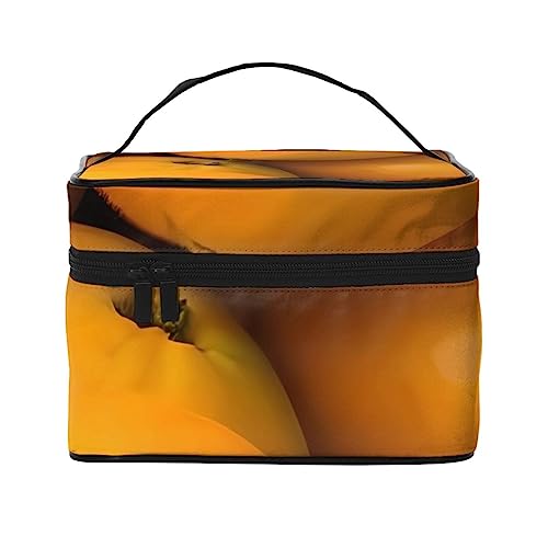 Fresh Mangoes Reise-Kosmetiktasche, Reise-Kulturbeutel, Kosmetiktasche für Damen und Herren, geeignet für kosmetische Toilettenartikel, Schwarz , Einheitsgröße von LaMaMe