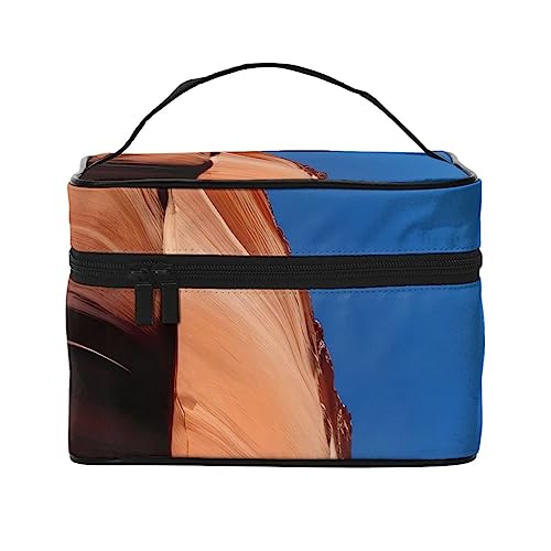 Gorge Scenery Reise Kosmetiktasche Reise Kulturbeutel Kosmetiktasche für Damen und Herren, geeignet für kosmetische Toilettenartikel, Schwarz , Einheitsgröße von LaMaMe