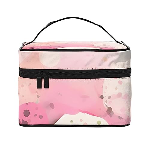 Kosmetiktasche für Reisen, Kosmetiktasche, Kosmetiktasche für Männer und Frauen, geeignet für Kosmetik, Toilettenartikel, Rosa, Schwarz , Einheitsgröße von LaMaMe