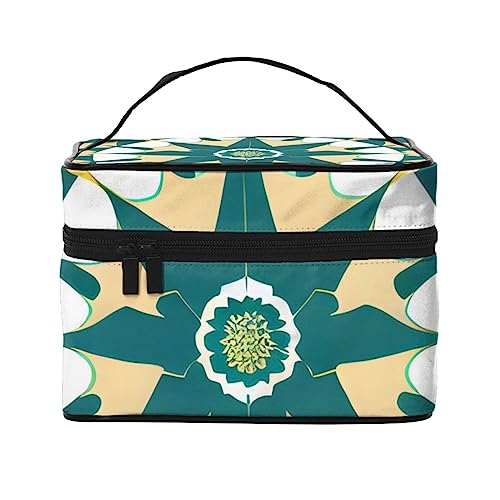 Reise-Kosmetiktasche im exotischen Stil mit Blumenmuster, Reise-Kulturbeutel, Kosmetiktasche für Damen und Herren, geeignet für kosmetische Toilettenartikel, Schwarz , Einheitsgröße von LaMaMe