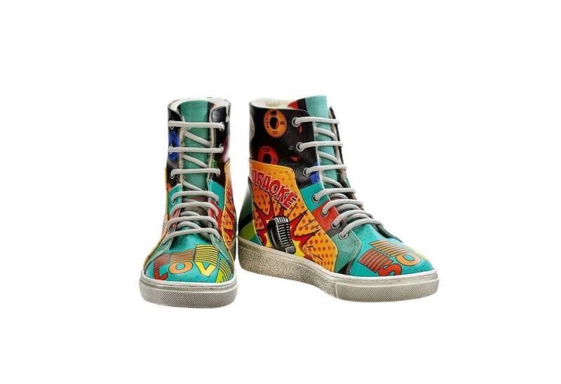 LaMarta Comic-Inspiration- High-Stiefel mit verspieltem Design Schnürstiefel von LaMarta