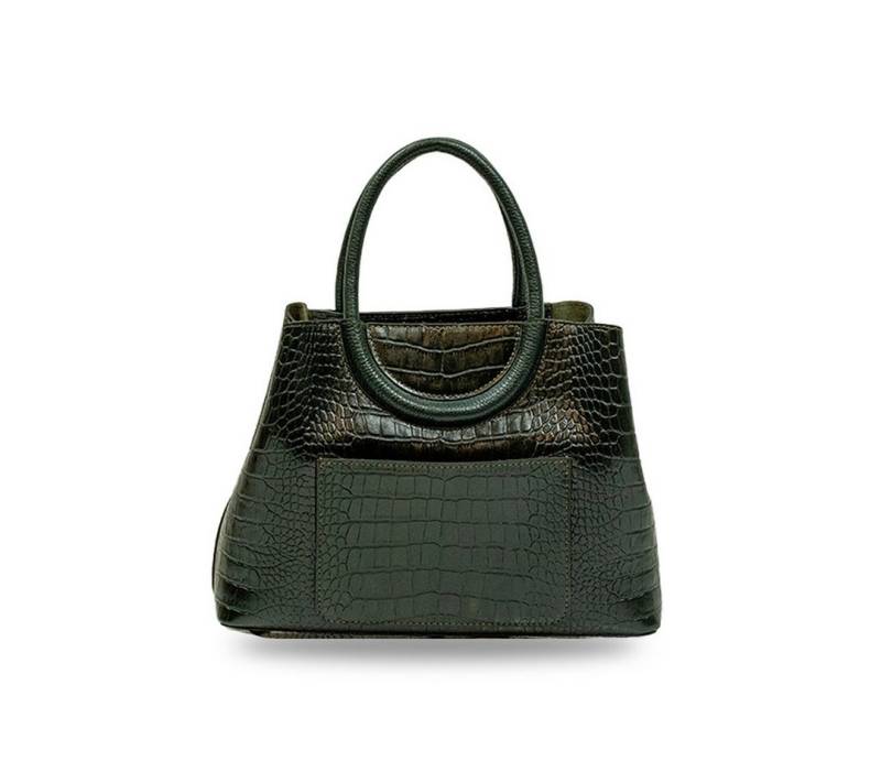 LaMarta Handtasche Luxuriöse Dunkelgrüne Krokodil-Optik Handtasche, Elegante Damen Tote von LaMarta