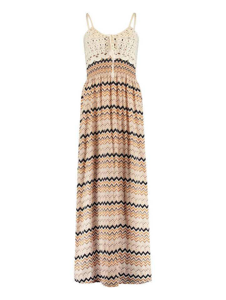 LaMarta Maxikleid Damen Elegantes Beige Boho-Maxikleid blumenmuster Sommerkleid von LaMarta