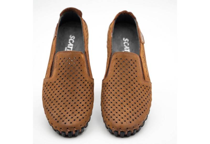 LaMarta Slip-On Slipper ohne Schnürsenkel, Männer Mokassins braun Slipper von LaMarta