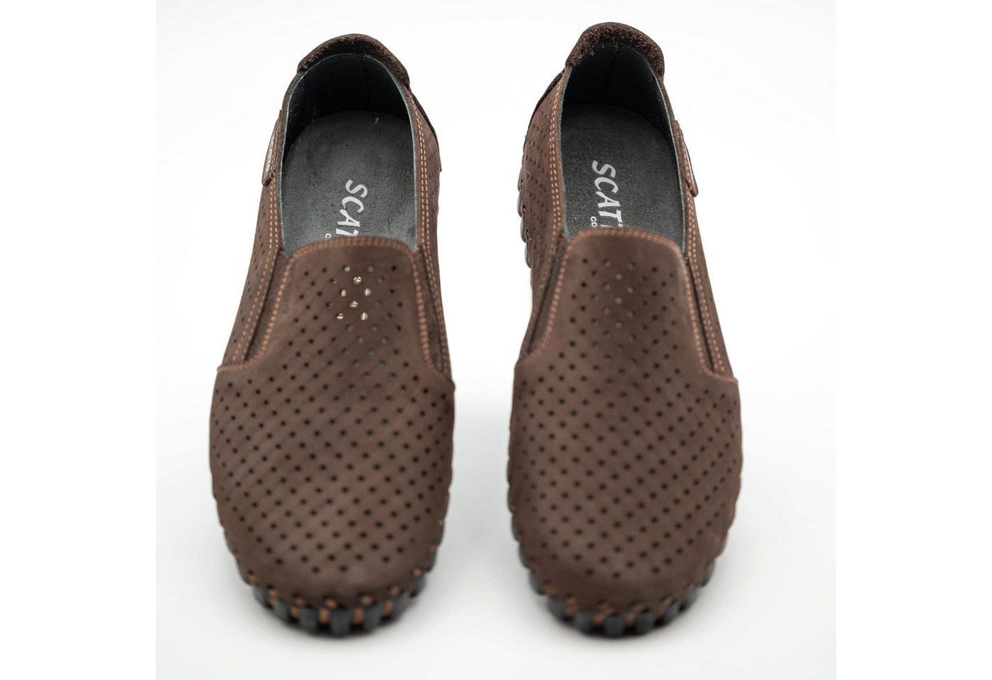 LaMarta Slip-On Slipper ohne Schnürsenkel, Männer Mokassins braun Slipper von LaMarta