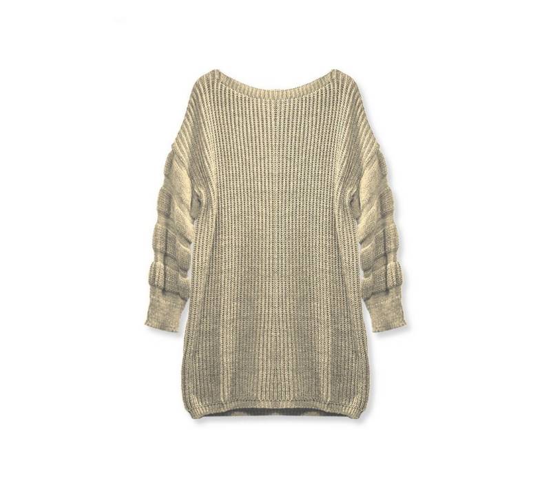 LaMarta Stillpullover Damen Longpullover Oversize Strick – Offwhite, Warm & Bequem von LaMarta