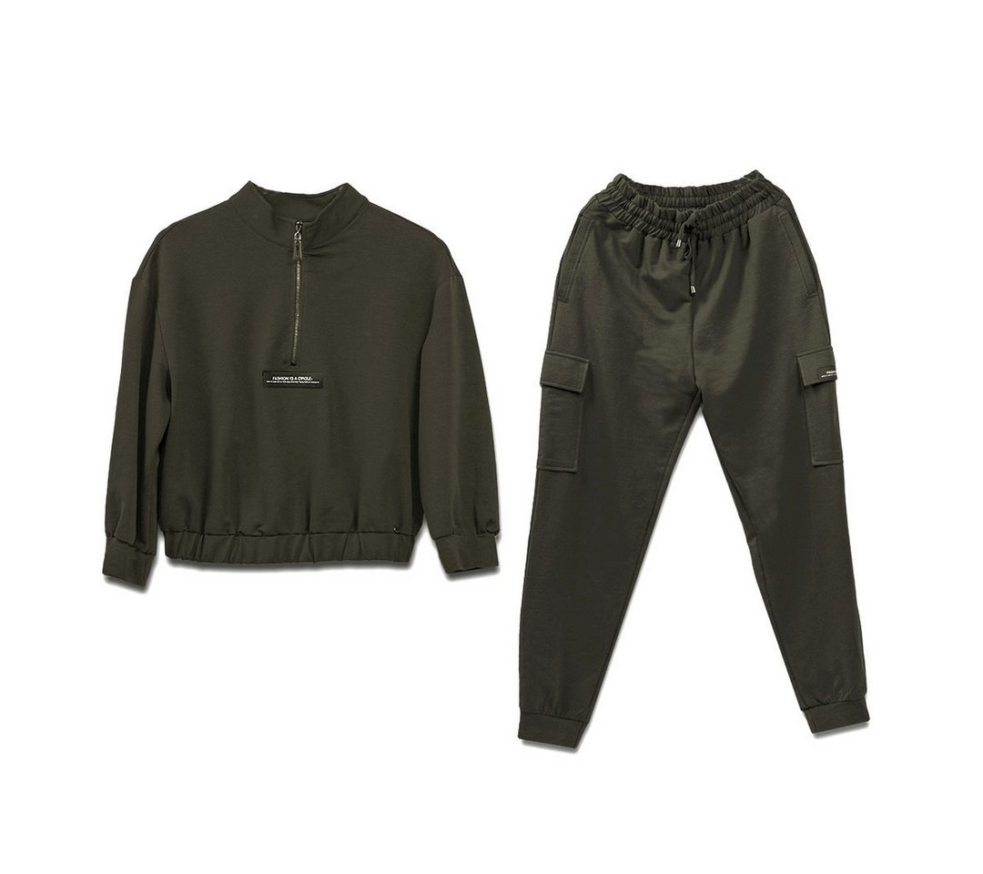 LaMarta Trainingsanzug Fleece-Trainingsanzug in olivgrün, Sportanzug für Fitness und Freizeit LaMarta Trainingsanzug Fleece-Trainingsanzug in olivgrün, Sportanzug für Fitness und Freizeit von LaMarta