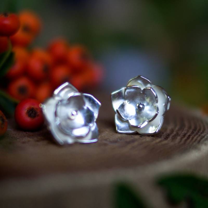 Doppelte Silber Blume Ohrringe - Bequem Und Leicht Frauen Geschenk von LaMatica