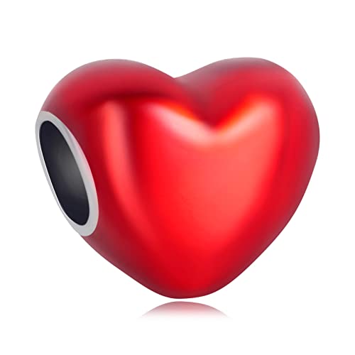 LaMenars Kuss Männer und Frauen Charms für Armbänder Silber Rote Herzperlen für Halsketten Anhänger Valentinstag Muttertag Geburtstagsgeschenk LaMenars Kuss Männer und Frauen Charms für Armbänder Silber Rote Herzperlen für Halsketten Anhänger Valentinstag Muttertag Geburtstagsgeschenk von LaMenars