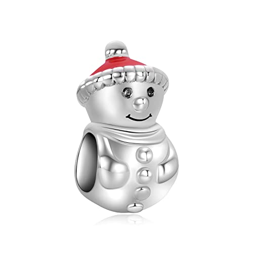LaMenars Schneemann und Weihnachtsmütze Sterling Silber Charm funkelnder Weihnachtsbaum baumeln Anhänger, Mädchen Perlen Geschenke für Frauen Armband Halskette LaMenars Schneemann und Weihnachtsmütze Sterling Silber Charm funkelnder Weihnachtsbaum baumeln Anhänger, Mädchen Perlen Geschenke für Frauen Armband Halskette von LaMenars