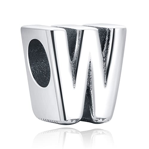 LaMenars 925 Silber Anfangsbuchstabe W Charms A-Z Alphabet Perle für Damen Charm-Anhänger Armbänder Armbänder & Halsketten Valentinstag Muttertag Geburtstag LaMenars 925 Silber Anfangsbuchstabe W Charms A-Z Alphabet Perle für Damen Charm-Anhänger Armbänder Armbänder & Halsketten Valentinstag Muttertag Geburtstag von LaMenars