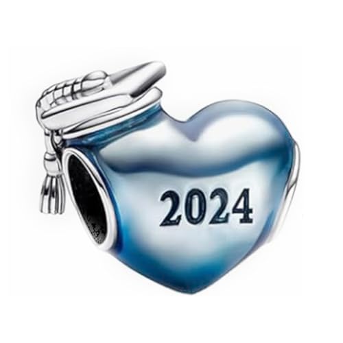 LaMenars Blue 2024 Graduation Heart Charm für Armbänd 925 Sterling Silber Bead Women Charms Mother's Day Birthday Anniversary Jewelry for Girls Wife LaMenars Blue 2024 Graduation Heart Charm für Armbänd 925 Sterling Silber Bead Women Charms Mother's Day Birthday Anniversary Jewelry for Girls Wife von LaMenars