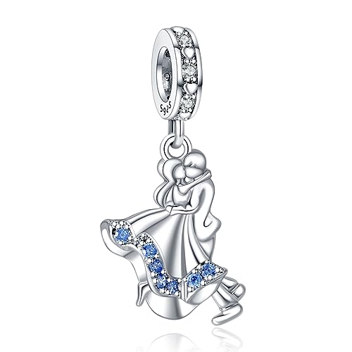 LaMenars Bride and Groom Charms für 925 Sterling Silber für Frauen Armbänder & Halsketten Dangle Anhänger für Weihnachten Muttertag Valentinstag Geschenke für Mädchen von LaMenars