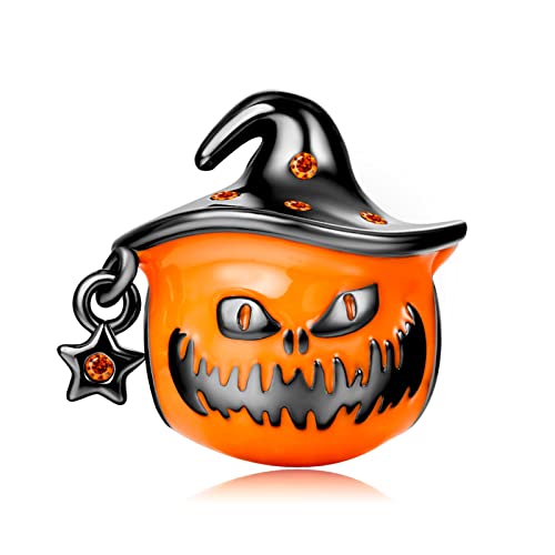 LaMenars Damen Charm Anhänger für Armbänd Halloween Evil Pumpkin with Zirconia 925 Sterling Silber Bead Women Halskette,Schmuck Geschenk Weihnachten,Abschlusssaison,Valentinstag,Muttertag LaMenars Damen Charm Anhänger für Armbänd Halloween Evil Pumpkin with Zirconia 925 Sterling Silber Bead Women Halskette,Schmuck Geschenk Weihnachten,Abschlusssaison,Valentinstag,Muttertag von LaMenars