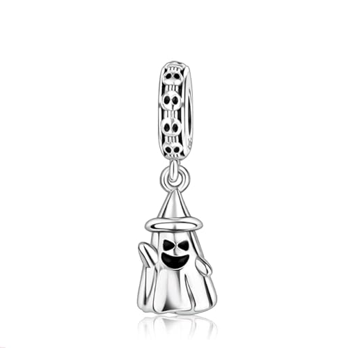 LaMenars Damen Charm Anhänger für Armbänd Halloween Ghost Pendant with Zirconia 925 Sterling Silber Bead Women Halskette,Schmuck Geschenk Weihnachten,Abschlusssaison,Valentinstag,Muttertag LaMenars Damen Charm Anhänger für Armbänd Halloween Ghost Pendant with Zirconia 925 Sterling Silber Bead Women Halskette,Schmuck Geschenk Weihnachten,Abschlusssaison,Valentinstag,Muttertag von LaMenars