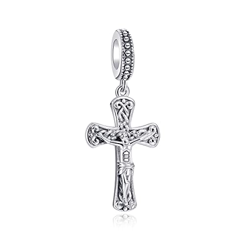 LaMenars Family Tree Charms 925 Silber für Armbänder Anhänger Charm Geeignet für Frauen Halsketten Geburtstag Valentinstag (Kreuz) von LaMenars