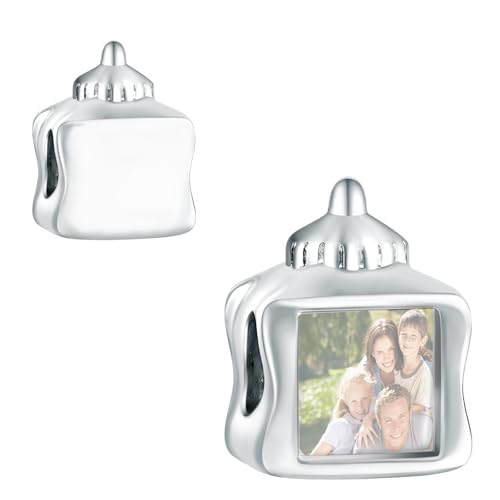 LaMenars Flasche Charme personalisierte Herz Bild Charmes 925 Sterling Silber Fit Frauen Armband Halskette Geschenk für Familie LaMenars Flasche Charme personalisierte Herz Bild Charmes 925 Sterling Silber Fit Frauen Armband Halskette Geschenk für Familie von LaMenars