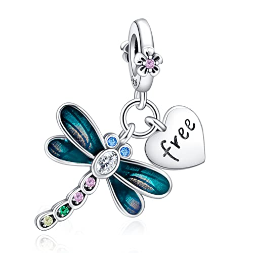 LaMenars Free Dragonfly Charms für 925 Sterling Silber für Frauen Armbänder & Halsketten Dangle Anhänger für Weihnachten Muttertag Valentinstag Geschenke für Mädchen LaMenars Free Dragonfly Charms für 925 Sterling Silber für Frauen Armbänder & Halsketten Dangle Anhänger für Weihnachten Muttertag Valentinstag Geschenke für Mädchen von LaMenars