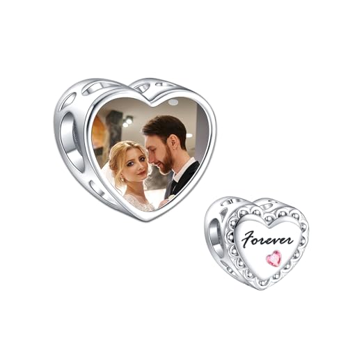 LaMenars Für immer Liebe Personalisierter Foto Charme 925 Sterling Silber For Wife Schmuck Perlen Geeignet für Damenarmbänder und -ketten Weihnachtsgeschenke LaMenars Für immer Liebe Personalisierter Foto Charme 925 Sterling Silber For Wife Schmuck Perlen Geeignet für Damenarmbänder und -ketten Weihnachtsgeschenke von LaMenars