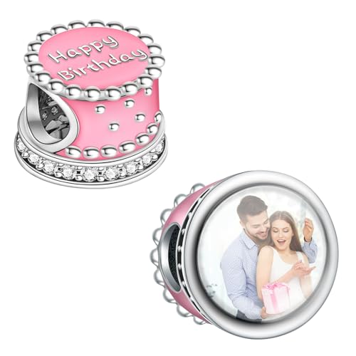 LaMenars Geburtstag personalisiertes Bild Charm 925 Sterling Silber Charms Fit Damen Armband Halskette Geburtstagsgeschenke für Familie LaMenars Geburtstag personalisiertes Bild Charm 925 Sterling Silber Charms Fit Damen Armband Halskette Geburtstagsgeschenke für Familie von LaMenars