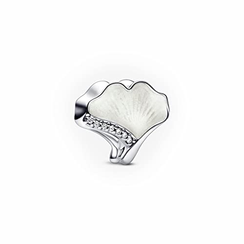 LaMenars Ginkgo Leaf Charm for 925 Sterling Silber für Damenarmbänder Halsketten Dangle Anhänger für Valentinstag Muttertag Mädchen Geschenk von LaMenars