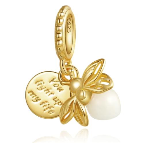 LaMenars Glow-in-the-dark Firefly Dangle Charm für Armbänd 925 Sterling Silber Bead Women Charms Mother's Day Birthday Anniversary Jewelry for Girls Wife LaMenars Glow-in-the-dark Firefly Dangle Charm für Armbänd 925 Sterling Silber Bead Women Charms Mother's Day Birthday Anniversary Jewelry for Girls Wife von LaMenars