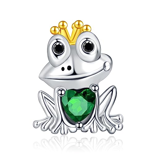 LaMenars Green Frogs Charms für 925 Sterling Silber für Frauen Armbänder & Halsketten Dangle Anhänger für Weihnachten Muttertag Valentinstag Geschenke für Mädchen von LaMenars