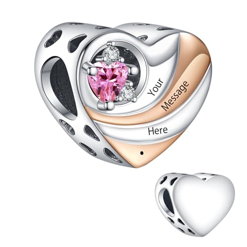 LaMenars Herzform Charm 925 Sterling Silber Personalisierte Perlen DIY Text Charm Kreative Geburtstagsgeschenk Für Freund LaMenars Herzform Charm 925 Sterling Silber Personalisierte Perlen DIY Text Charm Kreative Geburtstagsgeschenk Für Freund von LaMenars