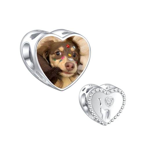 LaMenars Ich liebe meinen Hund personalisierte Foto Anpassung Charme 925 Sterling Silber DIY Geschenk LaMenars Ich liebe meinen Hund personalisierte Foto Anpassung Charme 925 Sterling Silber DIY Geschenk von LaMenars