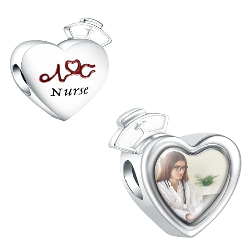 LaMenars Liebe Krankenschwester Hut Charme personalisierte Herz Bild Charmes 925 Sterling Silber Fit Frauen Armband Halskette Geschenk für Frauen LaMenars Liebe Krankenschwester Hut Charme personalisierte Herz Bild Charmes 925 Sterling Silber Fit Frauen Armband Halskette Geschenk für Frauen von LaMenars