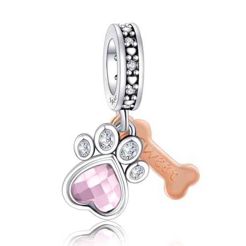 LaMenars Paw & Sweet Bone Charms für 925 Sterling Silber für Frauen Armbänder & Halsketten Dangle Anhänger für Weihnachten Muttertag Valentinstag Geschenke für Mädchen LaMenars Paw & Sweet Bone Charms für 925 Sterling Silber für Frauen Armbänder & Halsketten Dangle Anhänger für Weihnachten Muttertag Valentinstag Geschenke für Mädchen von LaMenars