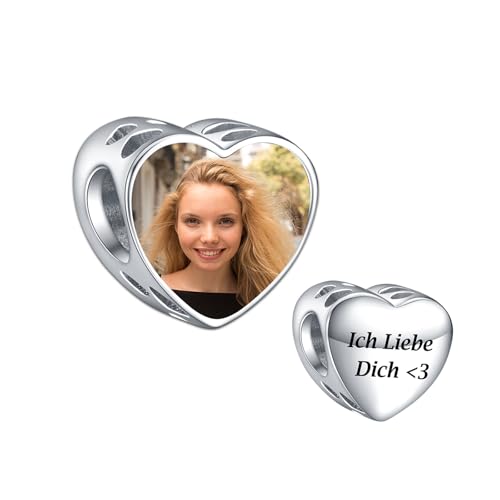 LaMenars Personalisierte Puppy Foto Charme 925 Sterling Silber Maßgeschneiderte Schriftzüge Charm Beaded Kompatible Frauen Armband Halskette LaMenars Personalisierte Puppy Foto Charme 925 Sterling Silber Maßgeschneiderte Schriftzüge Charm Beaded Kompatible Frauen Armband Halskette von LaMenars