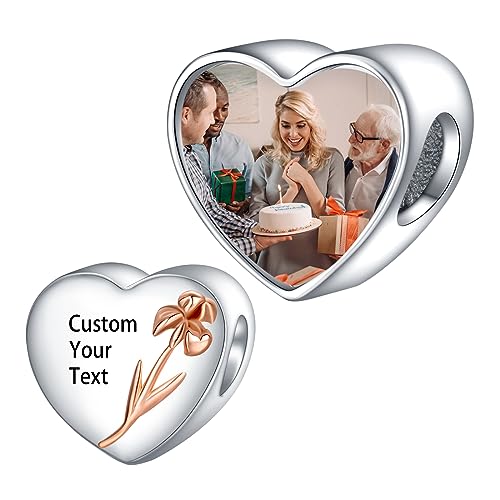 LaMenars Personalized Photo Charms Geburt Blume Februar Violett Perlen Sterling Silber Anpassen Bild Liebe Herz für Frauen Armbänder und Halsketten Geschenke für Mädchen LaMenars Personalized Photo Charms Geburt Blume Februar Violett Perlen Sterling Silber Anpassen Bild Liebe Herz für Frauen Armbänder und Halsketten Geschenke für Mädchen von LaMenars
