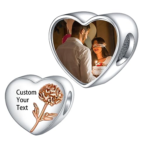 LaMenars Personalized Photo Charms Geburt Blume November Chrysantheme Perlen Sterling Silber Anpassen Bild Liebe Herz für Frauen Armbänder und Halsketten Geschenke für Mädchen LaMenars Personalized Photo Charms Geburt Blume November Chrysantheme Perlen Sterling Silber Anpassen Bild Liebe Herz für Frauen Armbänder und Halsketten Geschenke für Mädchen von LaMenars