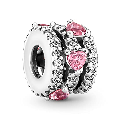 LaMenars Pinker Zirkon-Charm für-Armbänder, 925er Sterlingsilber-Perlen-Charms mit kubischem Happy Birthday, Jubiläum, Schmuck, Geschenk für Frauen, Mädchen, Ehefrau LaMenars Pinker Zirkon-Charm für-Armbänder, 925er Sterlingsilber-Perlen-Charms mit kubischem Happy Birthday, Jubiläum, Schmuck, Geschenk für Frauen, Mädchen, Ehefrau von LaMenars