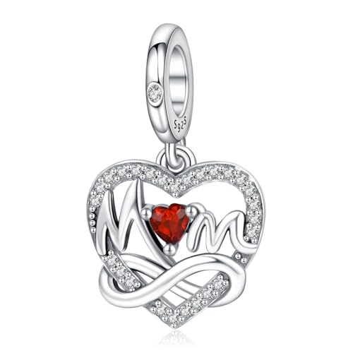 LaMenars Unendliche Liebe Charm for 925 Sterling Silver Für Frauen Armbänder Halsketten Dangle Anhänger für Weihnachten Valentinstag für Mädchen von LaMenars