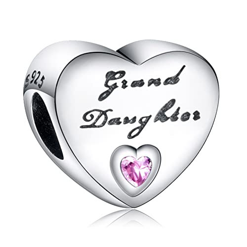 LaMenars Wife Grand Daughter Sister Daughter Mom Daughter & Mother Family Members Charm für Armbänder 925 Silber Anhänger Perlen für Halsketten Baumeln zum Muttertag Geburtstag Weihnachten von LaMenars