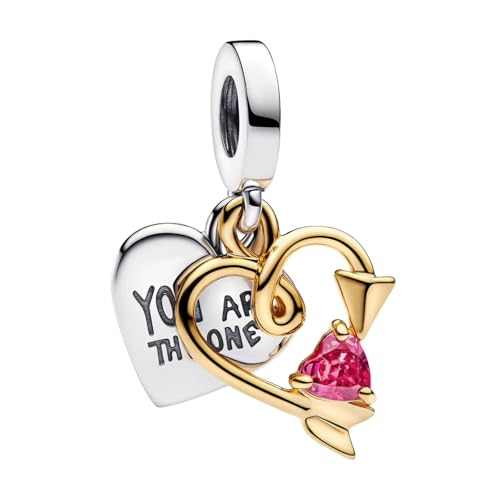 LaMenars für Armbänd Heart & Arrow Double Dangle Charm 925 Sterling Silber Bead Women Charms Mother's Day Birthday Anniversary Jewelry for Wife LaMenars für Armbänd Heart & Arrow Double Dangle Charm 925 Sterling Silber Bead Women Charms Mother's Day Birthday Anniversary Jewelry for Wife von LaMenars