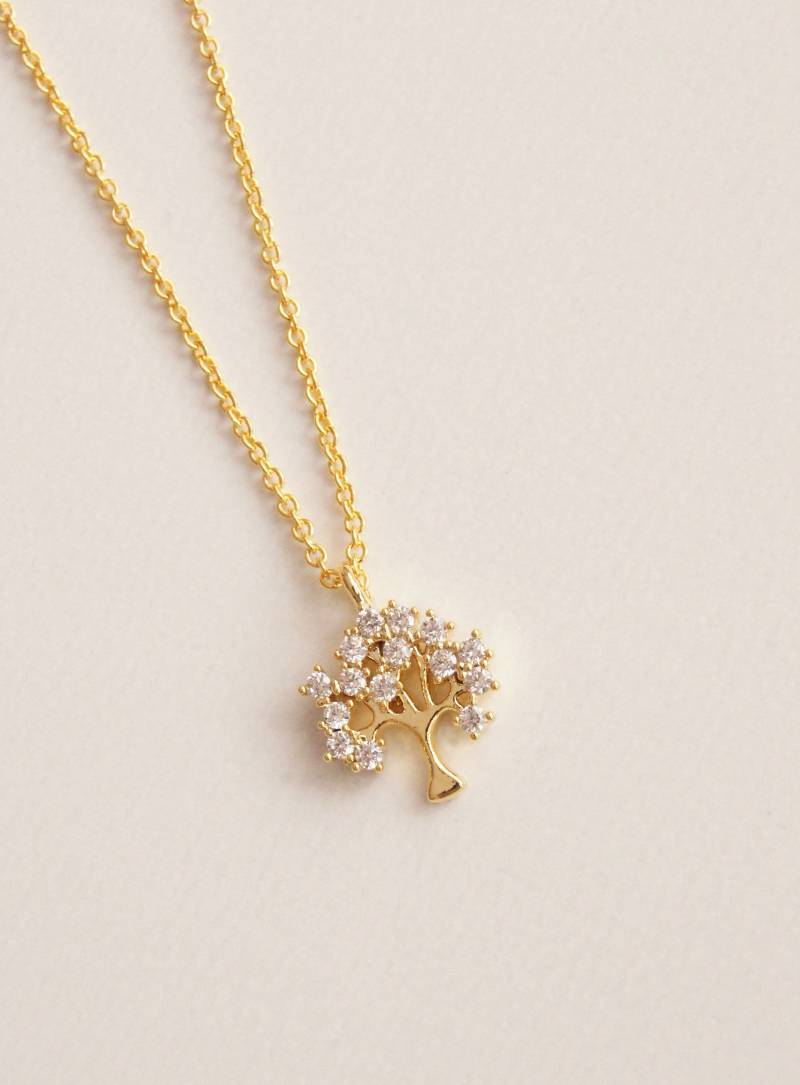 Gold Kette, Kette Mit Lebensbaum, Lebensbaum Zierliche Halskette, Gold, Baum Anhänger Gold Kette, Kette Mit Lebensbaum, Lebensbaum Zierliche Halskette, Gold, Baum Anhänger von LaModestie
