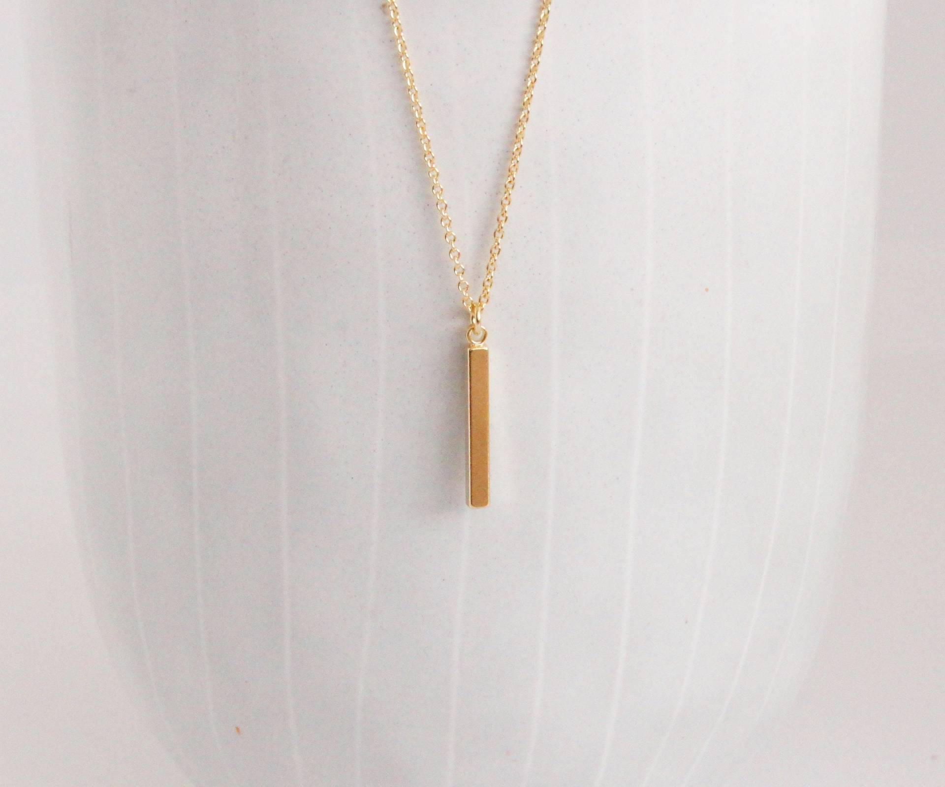 Gold Kette, Stabanhänger, Zierliche Halskette, Boho Kette Gold Gold Kette, Stabanhänger, Zierliche Halskette, Boho Kette Gold von LaModestie