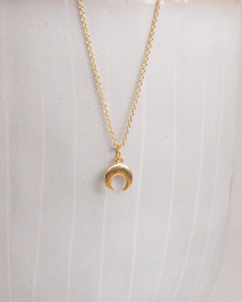 Halbmond Kette, Kette Gold, Boho Gold Halbmond, Rosegold von LaModestie