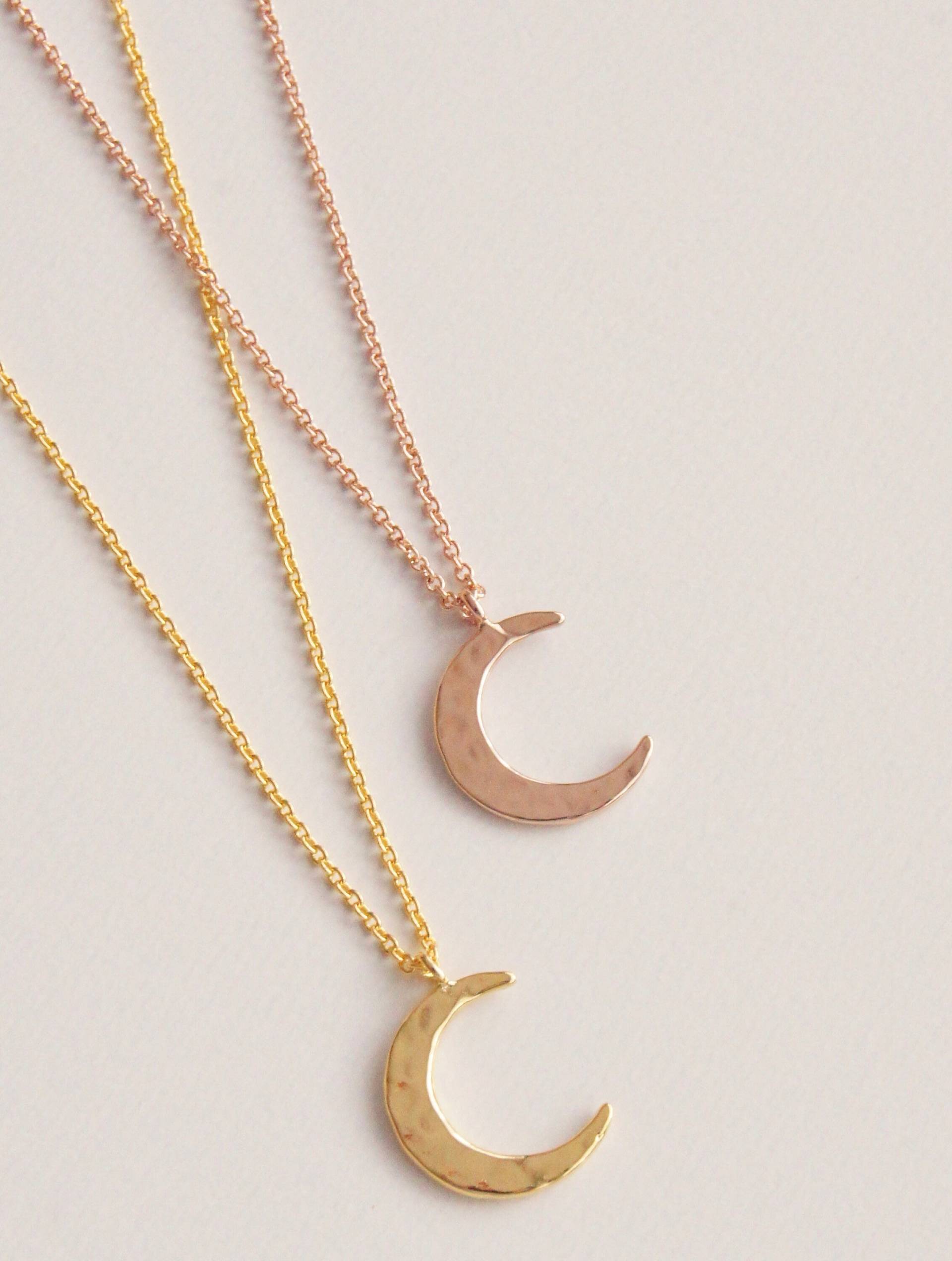 Halbmond Kette, Kette Rosegold, Boho Rosegold Gold, Halbmond, Anhänger Halbmond Kette, Kette Rosegold, Boho Rosegold Gold, Halbmond, Anhänger von LaModestie
