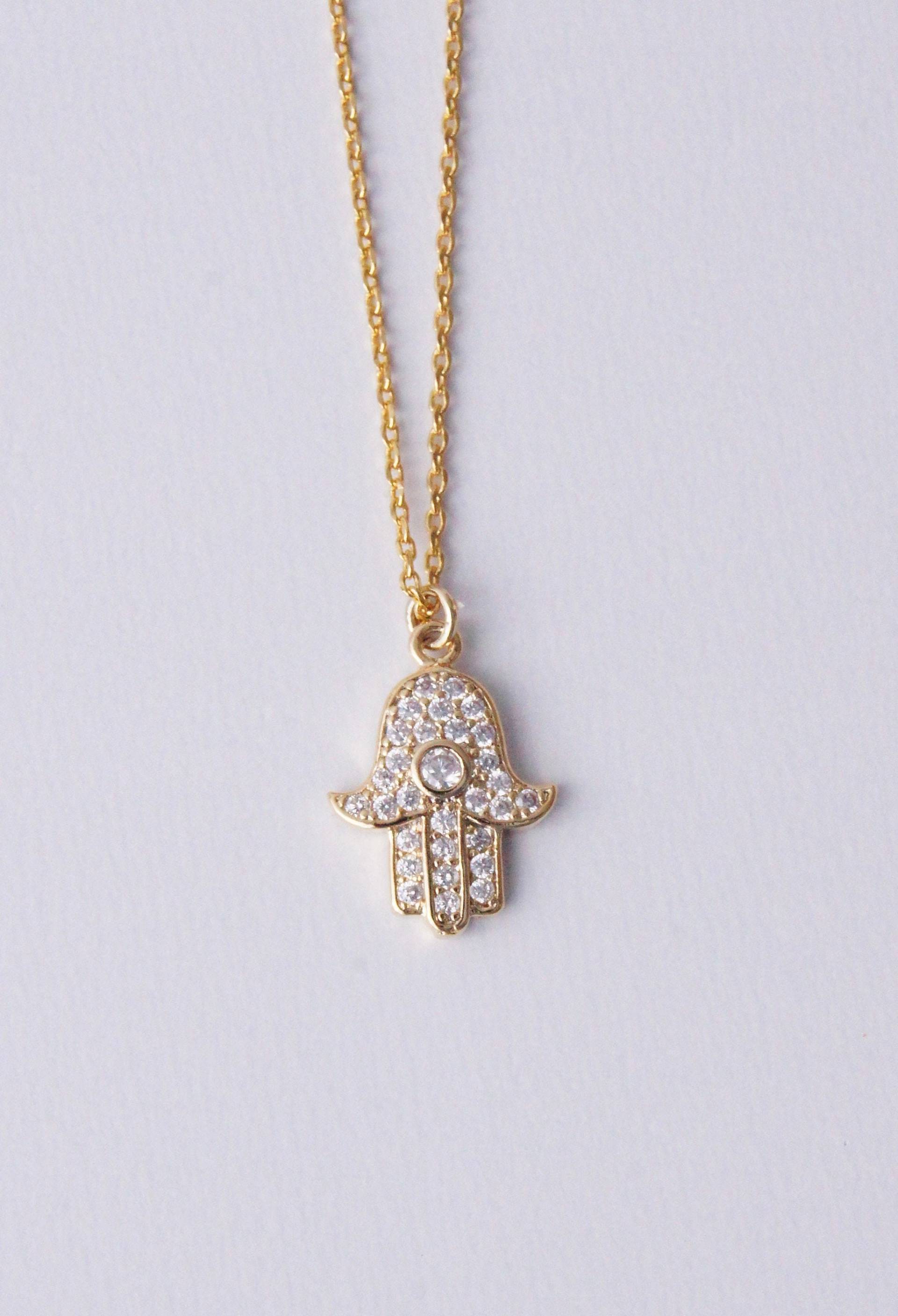Hamsa Anhänger, Kette, Glückskette, Kette Gold, Hamsa, Gold Anhänger Hamsa Anhänger, Kette, Glückskette, Kette Gold, Hamsa, Gold Anhänger von LaModestie