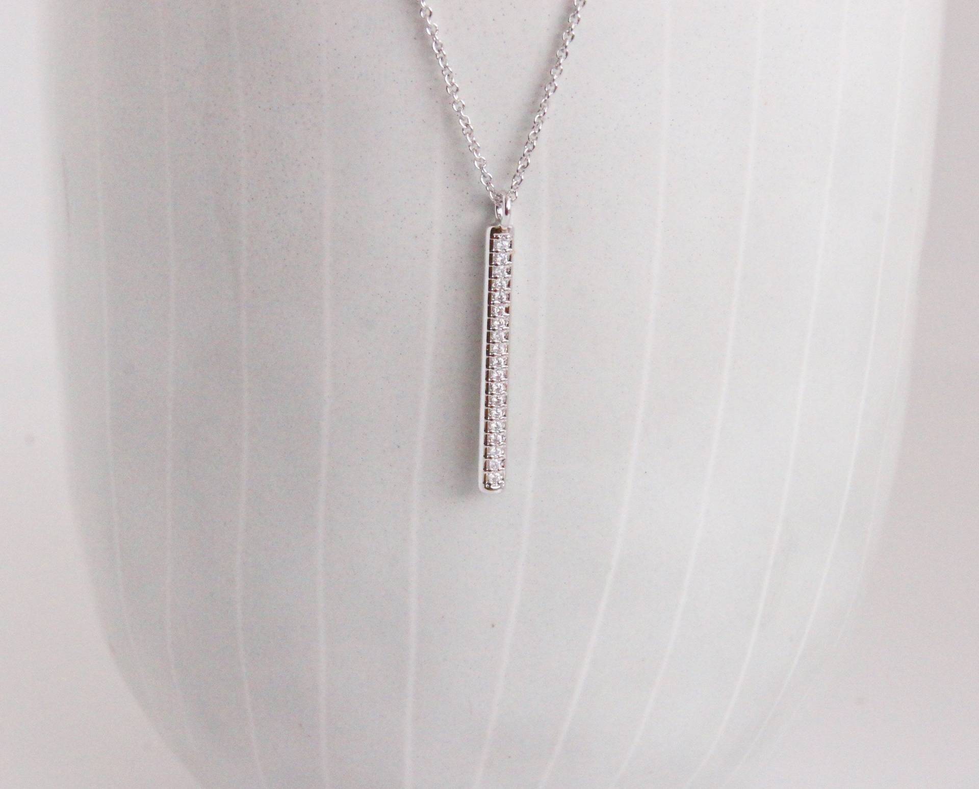 Silber Kette, Stabanhänger, Zierliche Halskette, Boho Kette Silber Silber Kette, Stabanhänger, Zierliche Halskette, Boho Kette Silber von LaModestie