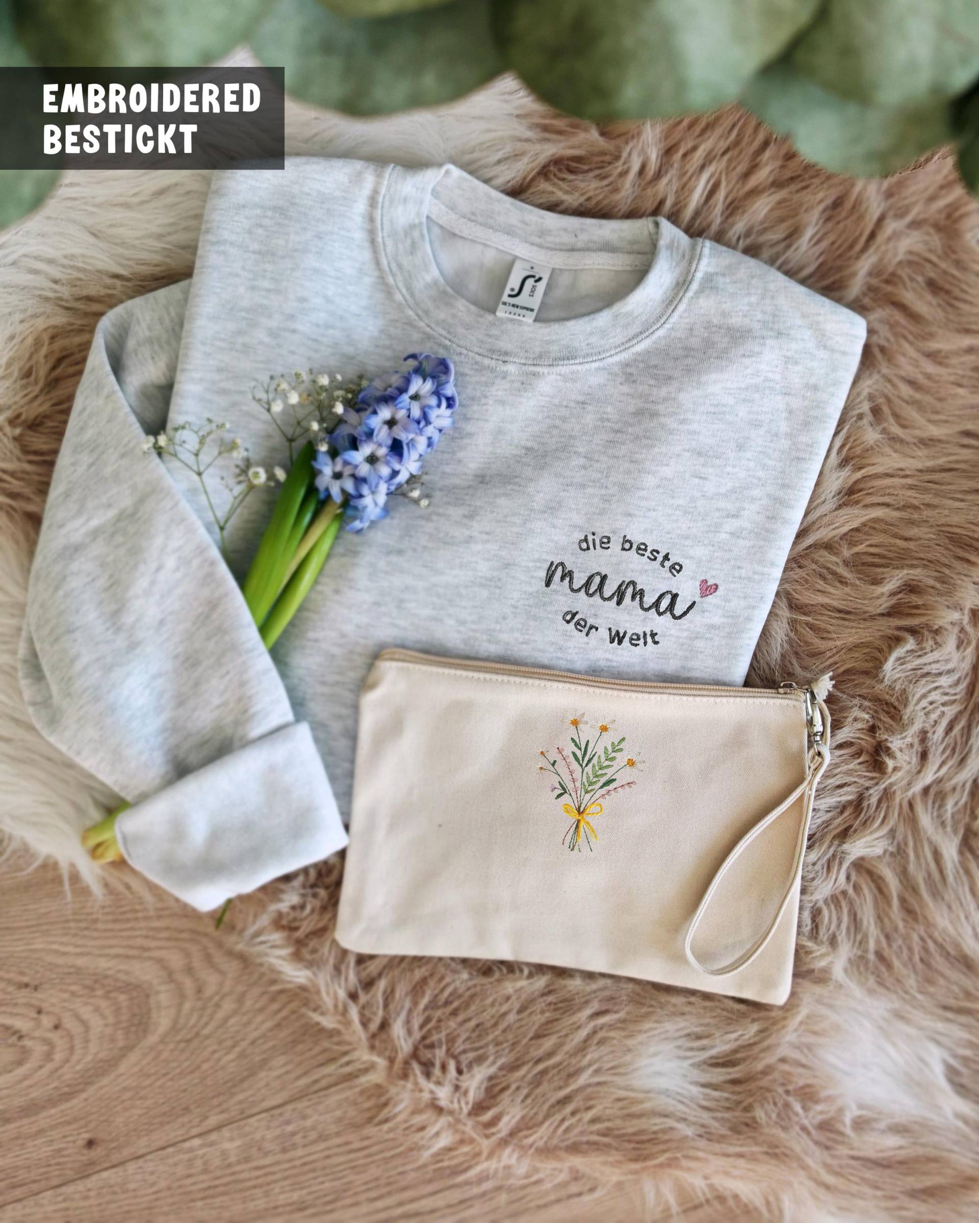 Beste Mama Pullover & Hoodie | Besticktes Geschenk Set Muttertag Geschenkset Geburtstag Pulli Der Welt von LaNuvDesign
