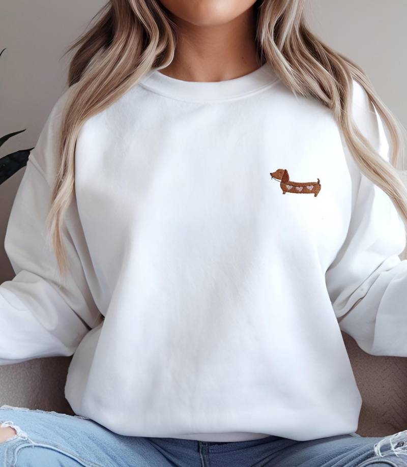 Dackel Pullover Besetzt | Hundeliebhaber Geschenke Hunde Hoodie Bestickt Hund Pulli Geburtstagsgeschenke Mama von LaNuvDesign