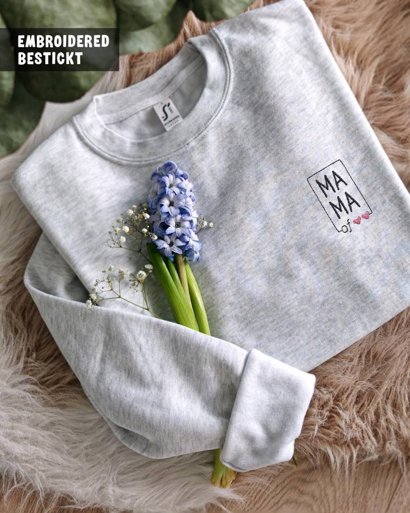 Mama Pullover Personalisiert | Bestickter Mom Hoodie Geburtstag Geschenk Mutter Pulli Bestickt Muttertags von LaNuvDesign