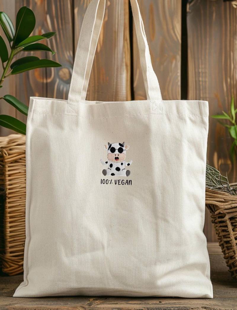 Geburtstagsgeschenk Für Veganer - Jutebeutel Bestickt Mit Spruch | Stofftasche Freundin Frauen Vegane Geschenkidee Nachhaltig von LaNuvDesign