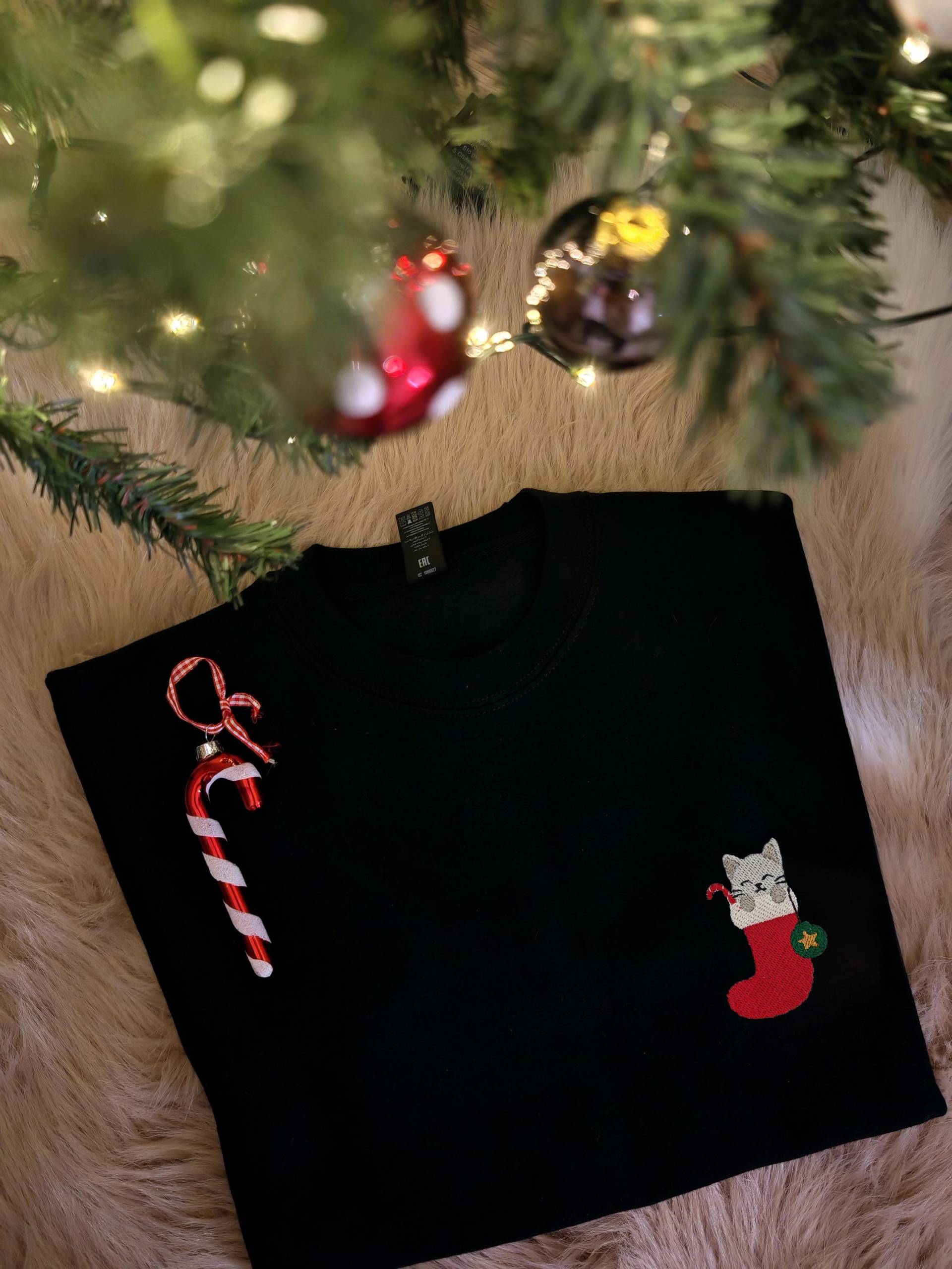 Weihnachtspullover Katze Besetzt | Lustiger Katzen Pullover Weihnachten Weihnacht Sweatshirt Geschenkidee Katzenliebhaber Familie Freunde von LaNuvDesign