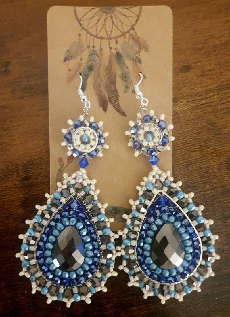 Edle Perlohrringe Ocean Titanics | Farbauswahl Blau/Silber, Handmade Edle Perlohrringe Ocean Titanics | Farbauswahl Blau/Silber, Handmade von LaPerlabySarah